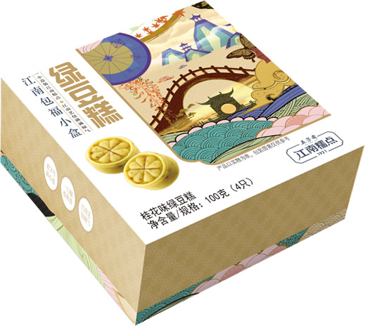 五芳斋桂花味绿豆糕25g*4枚